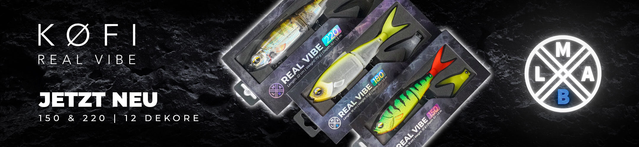 LMAB erfolgreichster Swimbait, der Real VIbe, nun auch in 15 cm und 22 cm erhältlich.