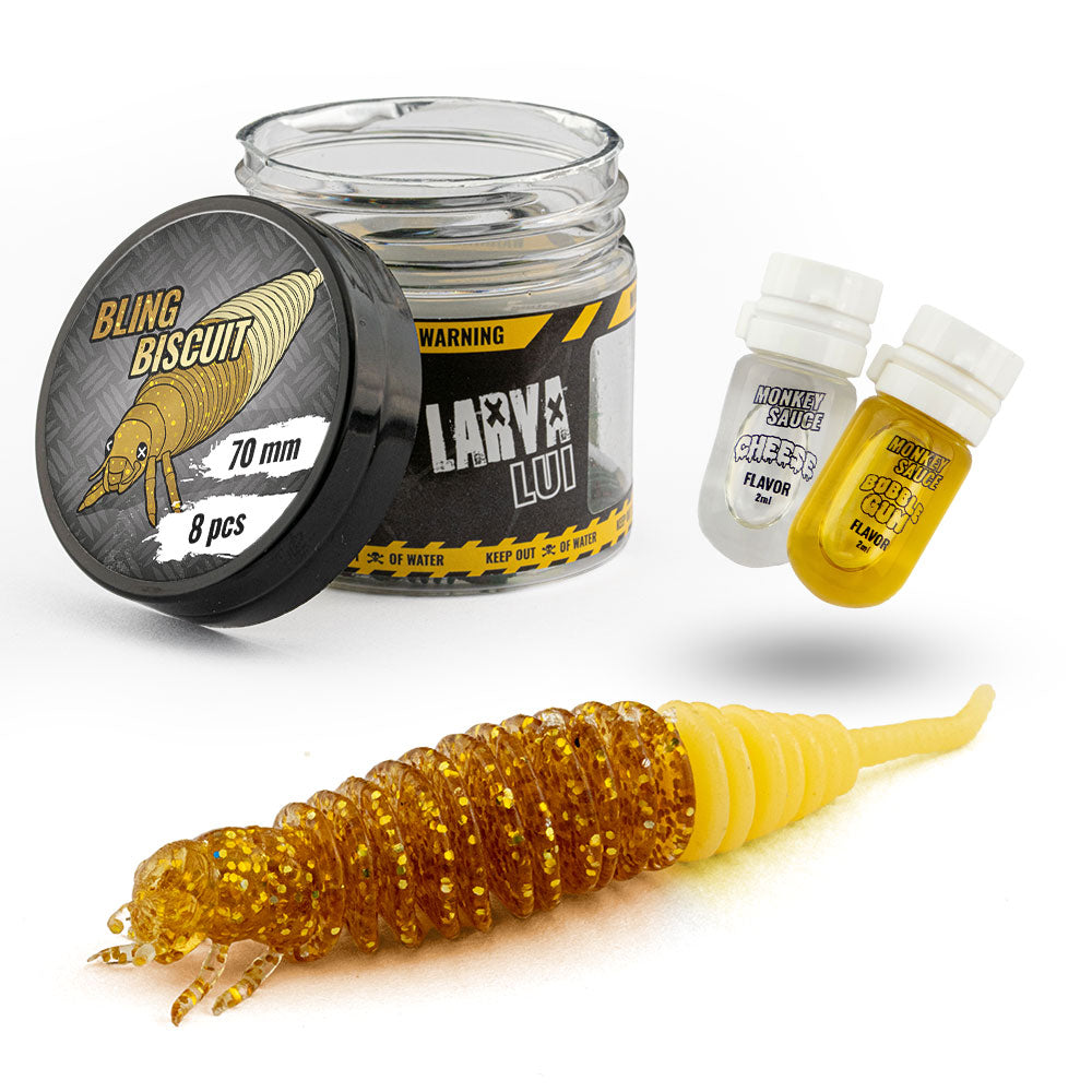 Monkey Lures Larva Lui Trout sur brochetperche.fr
