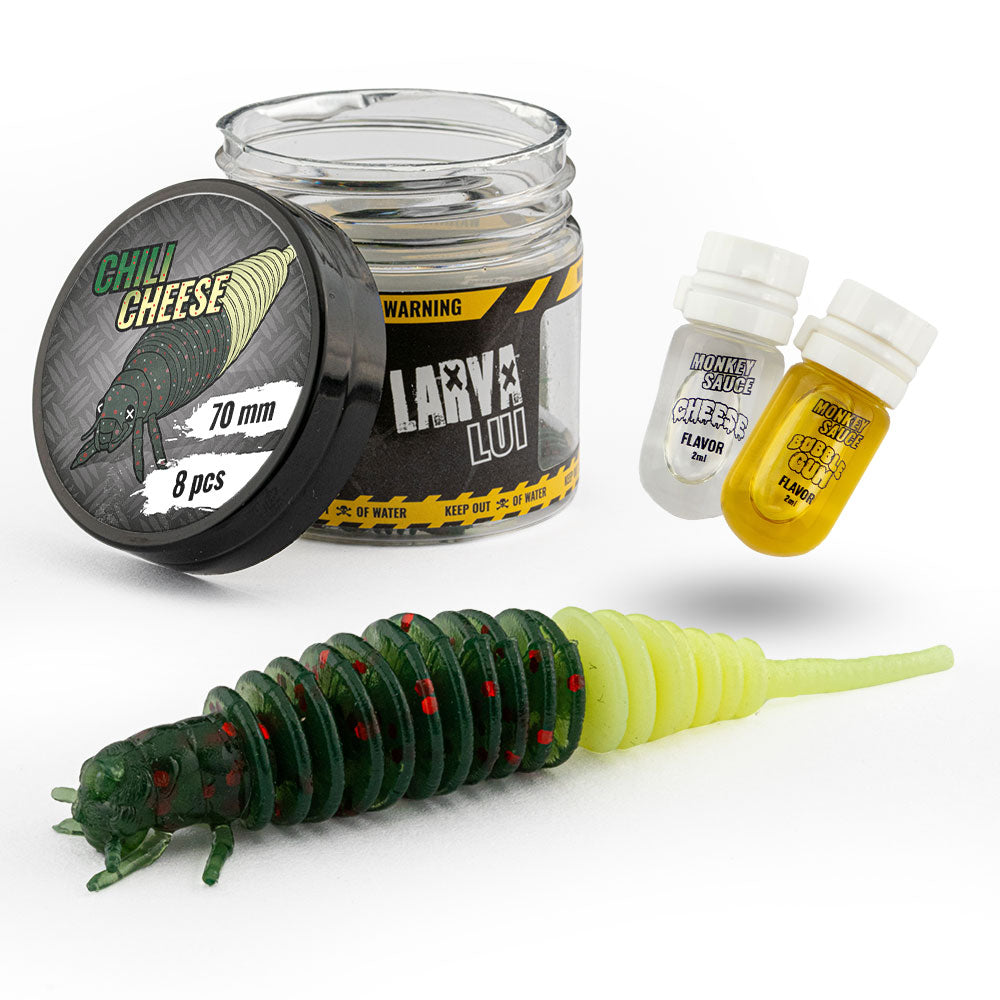 Monkey Lures Larva Lui Trout sur brochetperche.fr