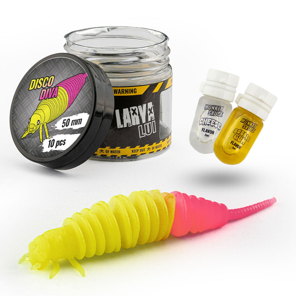 Monkey Lures Larva Lui Trout sur brochetperche.fr