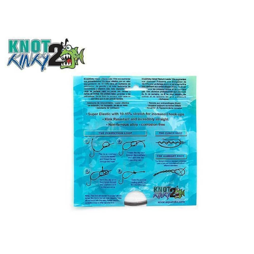 Aquateko Knot 2 Kinky 1x7 Nickel-Titanium Leader / 3 m Rueckseite