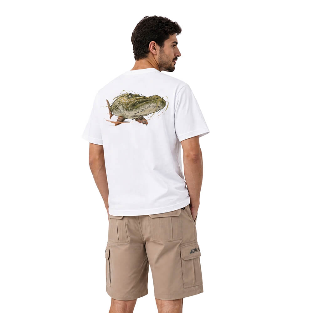 BKK Short Sleeve Casual Shirt Pike (White) sur brochetperche.fr