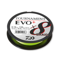 Avis de Manfred R sur le produit Tournament x8 Evo+ | 135 m | Chartreuse 12.2 kg / 0.16 mm