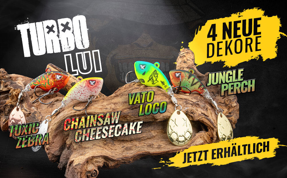 4 neue Dekore für den erfolgreichsten Jigspinner von Monkey Lures, dem Turbo Lui.