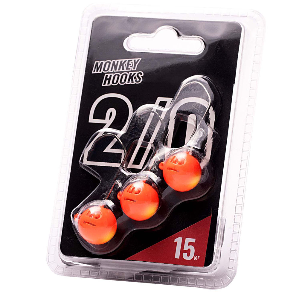 Monkey Lures Monkey Hooks 2/0 3,0 g Orange Gelb