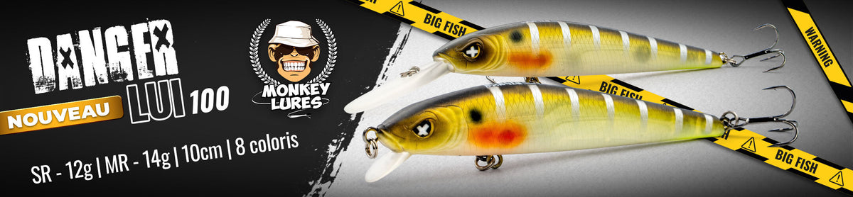 Le leurre Monkey Lures Dager Lui 100 est disponible en différentes profondeurs de nage et en 8 superbes coloris. Disponible dès maintenant dans notre boutique.