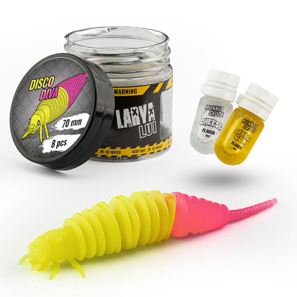 Monkey Lures Larva Lui Trout sur brochetperche.fr