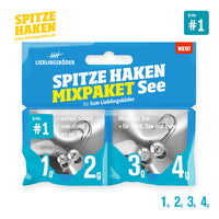 Avis de Uwe sur le produit Spitze Haken Mixpaket #1 See   (1 g / 2 g / 3 g / 4 g)