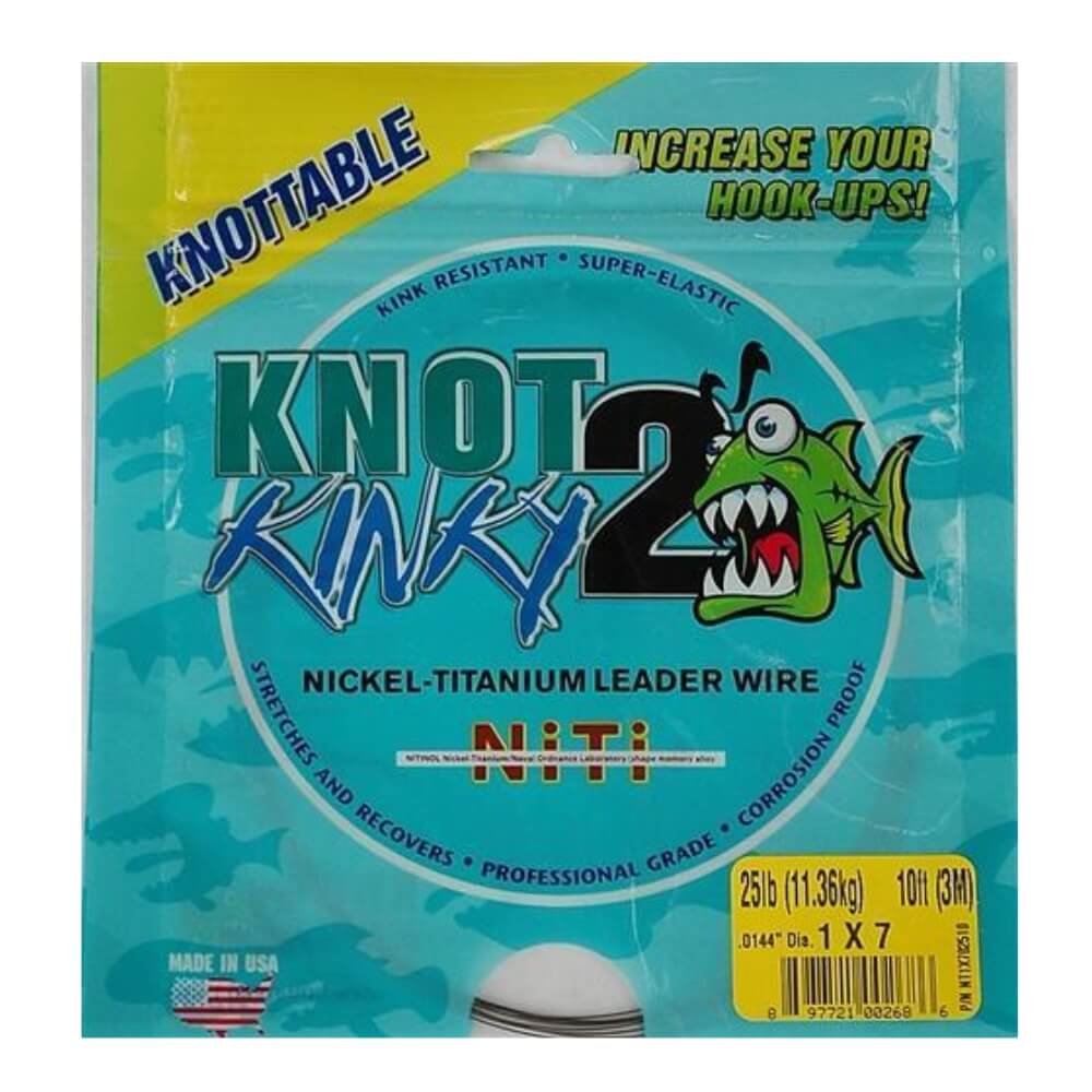 Aquateko Knot 2 Kinky 1x7 Nickel-Titanium Leader / 3 m Main