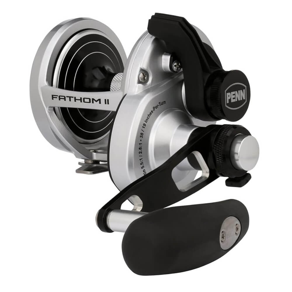 Fathom II Lever Drag 2-Speed Conventional Reel Bent T Handle 15XNLD2 LH